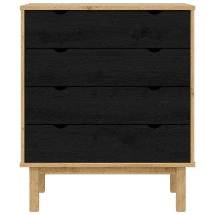 Comodă cu sertare cu sertar OTTA Negru 76,5 x 39,5 x 90 cm - WALTI WALTI