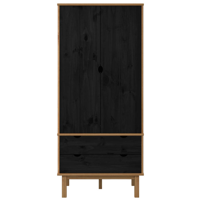 Dulap cu sertar OTTA Negru 76,5 x 53 x 172 cm Lemn masiv de pin - WALTI WALTI