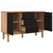 Bufet OTTA Negru 113,5 x 43 x 73 cm Lemn masiv de pin - WALTI WALTI