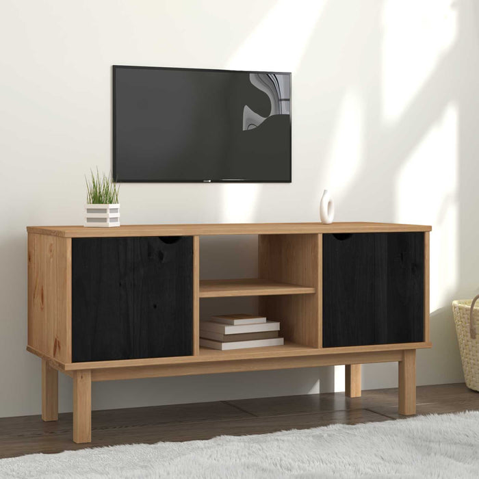 Support TV OTTA 113,5 x 43 x 57 cm Negru Lemn masiv de pin - WALTI WALTI