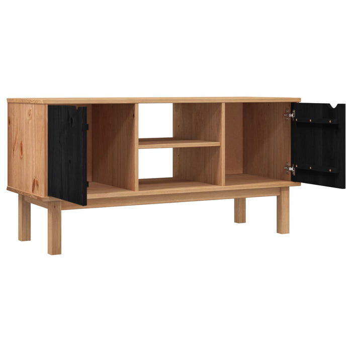 Support TV OTTA 113,5 x 43 x 57 cm Negru Lemn masiv de pin - WALTI WALTI