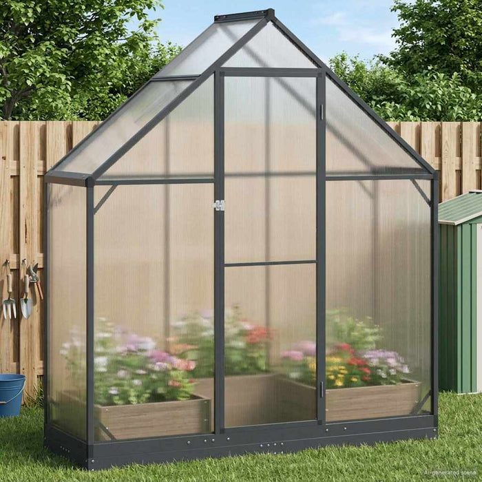 Seră de grădină cu ușă Antracit 183,5 x 63,5 x 207 cm - WALTI WALTI