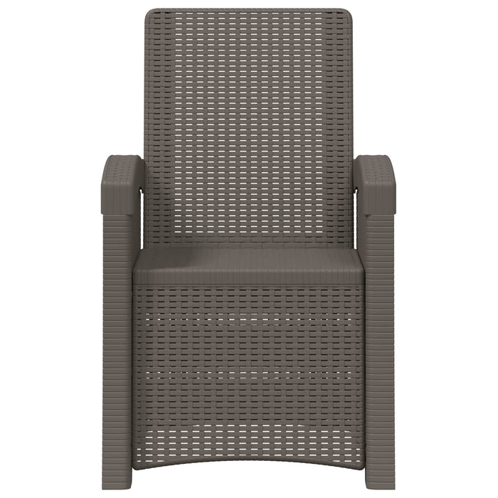 Scaun de grădină reclinabil aspect rattan Gri deschis PP WALTI