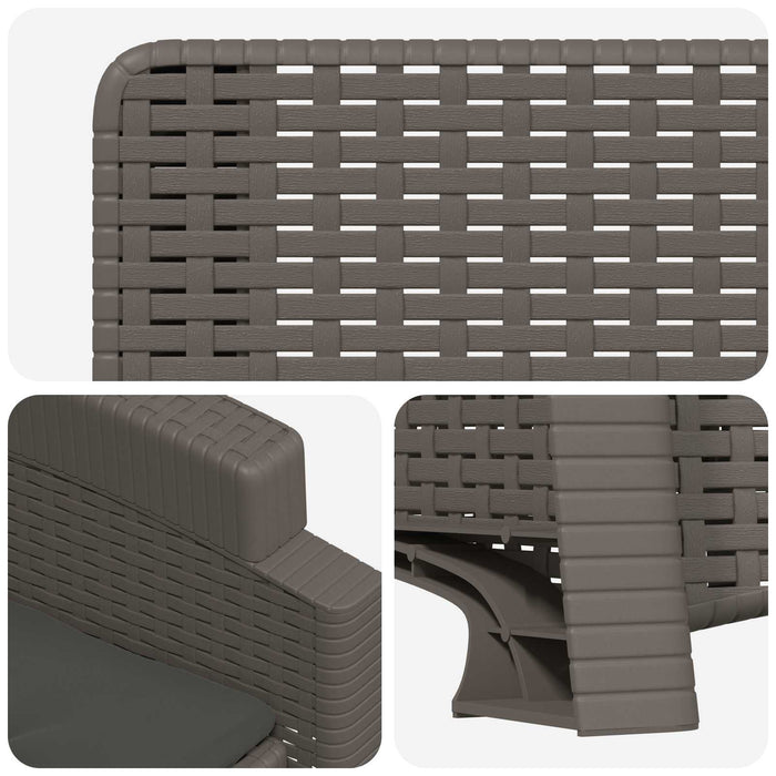 Scaun de grădină reclinabil aspect rattan WALTI