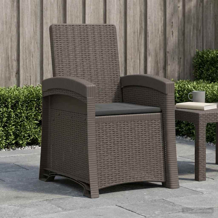 Scaun de grădină reclinabil aspect rattan WALTI