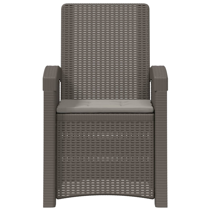Scaun de grădină reclinabil aspect rattan Gri deschis PP WALTI