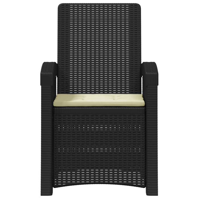 Scaun de grădină reclinabil aspect rattan 2 pcs WALTI