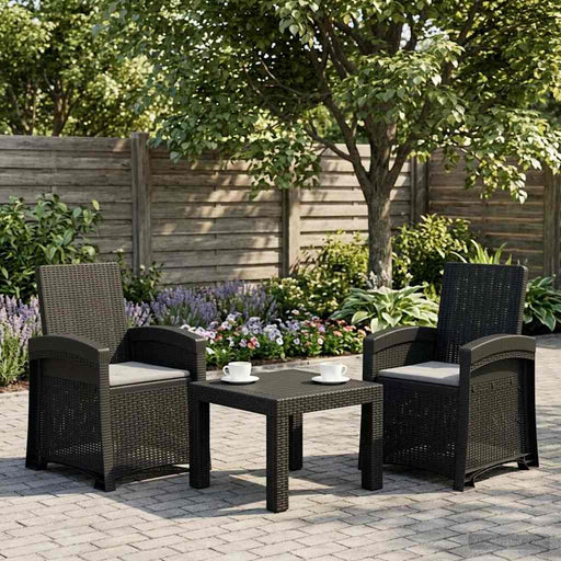 Scaun de grădină reclinabil aspect rattan 2 pcs PP - WALTI WALTI