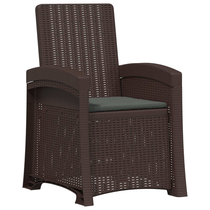 Scaun de grădină reclinabil aspect rattan 2 pcs WALTI