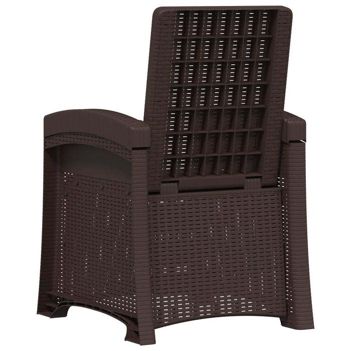 Scaun de grădină reclinabil aspect rattan 2 pcs WALTI