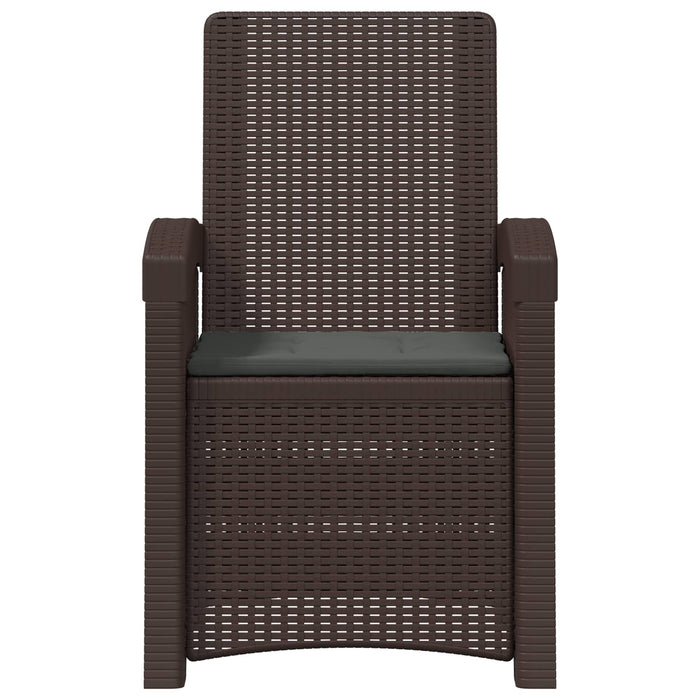 Scaun de grădină reclinabil aspect rattan 2 pcs WALTI