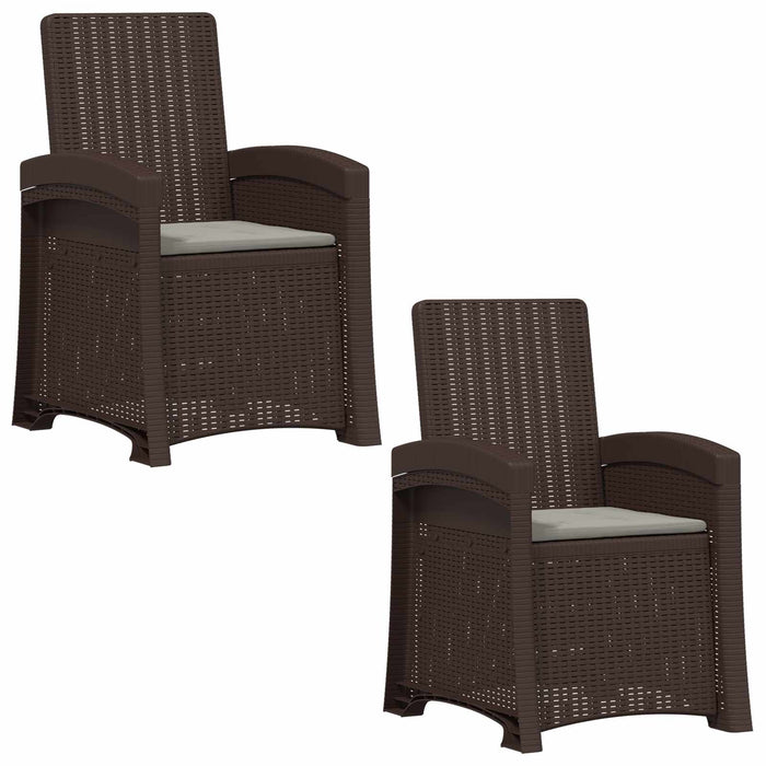 Scaun de grădină reclinabil aspect rattan 2 pcs WALTI