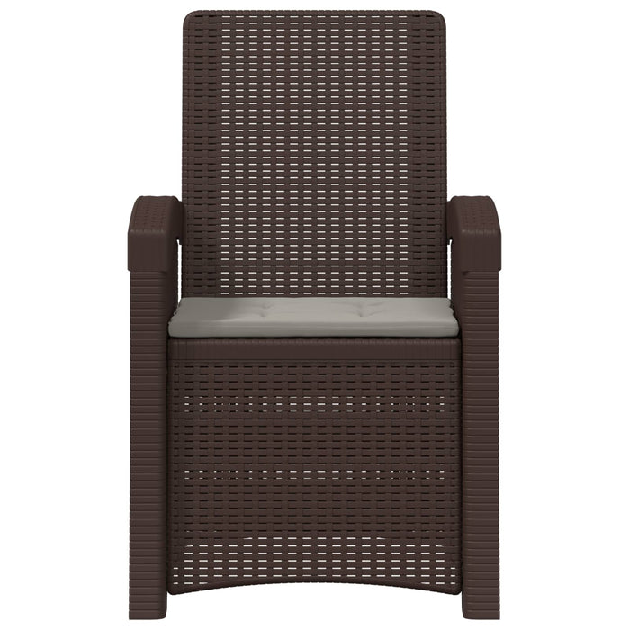 Scaun de grădină reclinabil aspect rattan 2 pcs WALTI