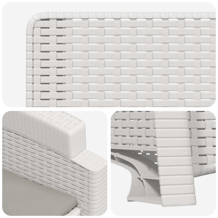 Scaun de grădină reclinabil aspect rattan 2 pcs WALTI