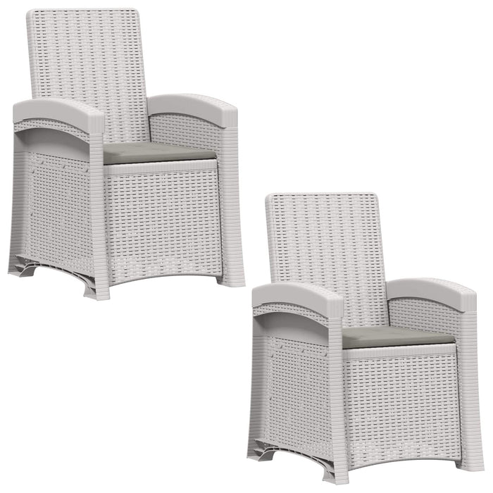 Scaun de grădină reclinabil aspect rattan 2 pcs WALTI