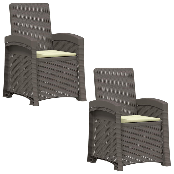 Scaun de grădină reclinabil aspect rattan 2 pcs WALTI