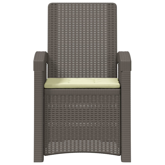 Scaun de grădină reclinabil aspect rattan 2 pcs WALTI