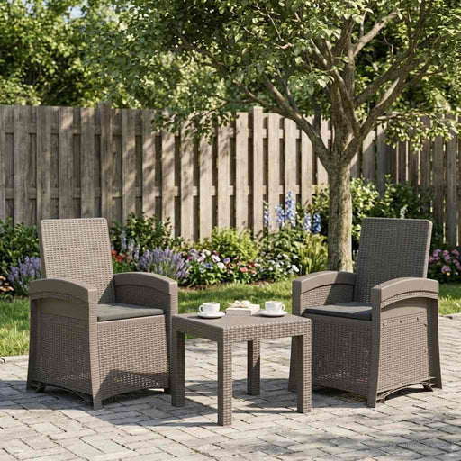 Scaun de grădină reclinabil aspect rattan 2 pcs PP - WALTI WALTI