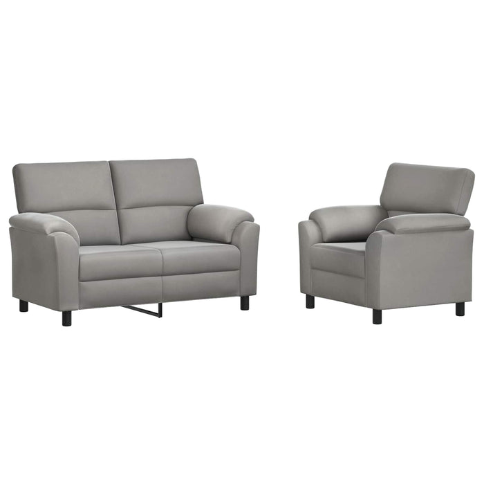 Set de canapea 2 pcs Gri deschis Catifea WALTI