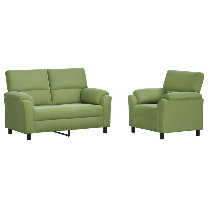 Set de canapea 2 pcs Verde deschis Catifea WALTI