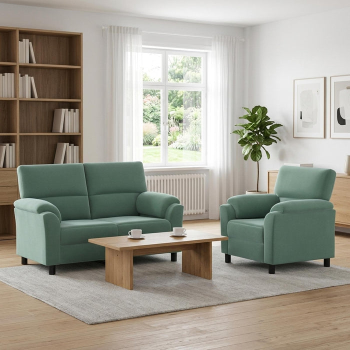 Set de canapea 2 pcs Verde Mării Catifea WALTI