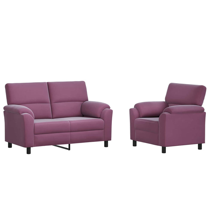 Set de canapea 2 pcs Violet Catifea WALTI