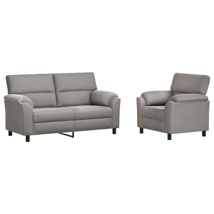 Set de canapea 2 pcs Gri deschis Catifea WALTI
