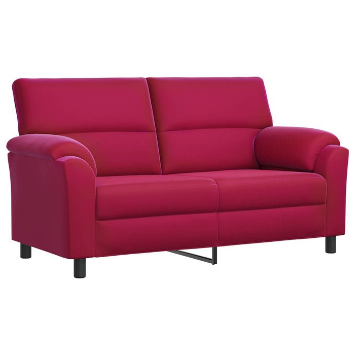 Set de canapea 2 pcs Roșu Vin Catifea WALTI