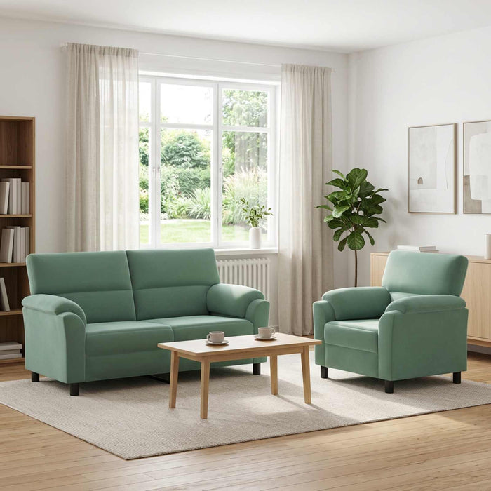 Set de canapea 2 pcs Verde Mării Catifea WALTI