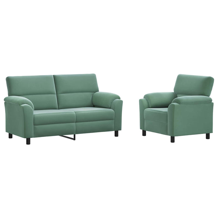 Set de canapea 2 pcs Verde Mării Catifea WALTI