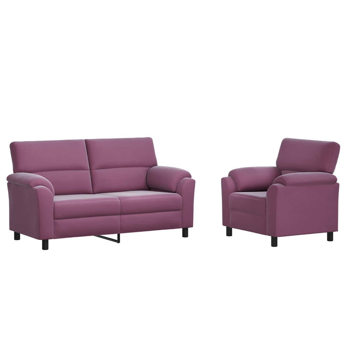 Set de canapea 2 pcs Violet Catifea WALTI