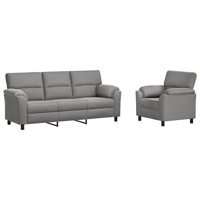 Set de canapea 2 pcs Gri deschis Catifea WALTI