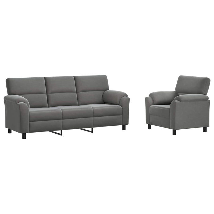 Set de canapea 2 pcs Gri închis Catifea WALTI