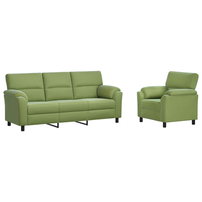 Set de canapea 2 pcs Verde deschis Catifea WALTI