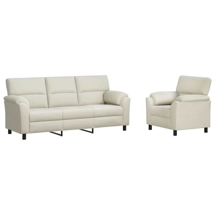 Set de canapea 2 pcs Crem Catifea WALTI