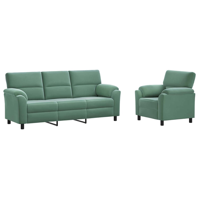 Set de canapea 2 pcs Verde Mării Catifea WALTI