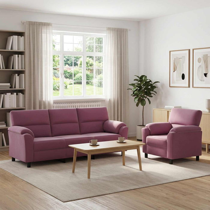 Set de canapea 2 pcs Violet Catifea WALTI