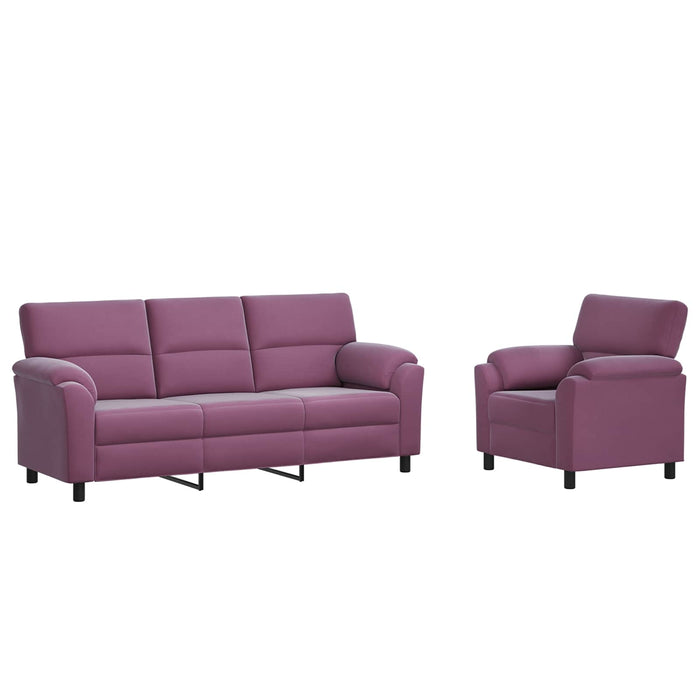 Set de canapea 2 pcs Violet Catifea WALTI