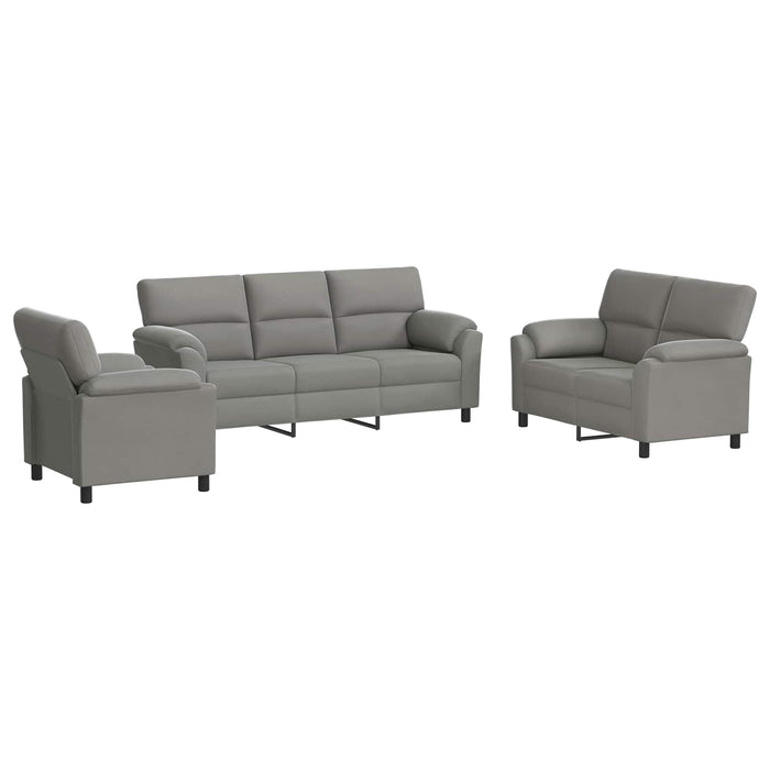 Set de canapea 3 pcs Gri deschis Catifea WALTI