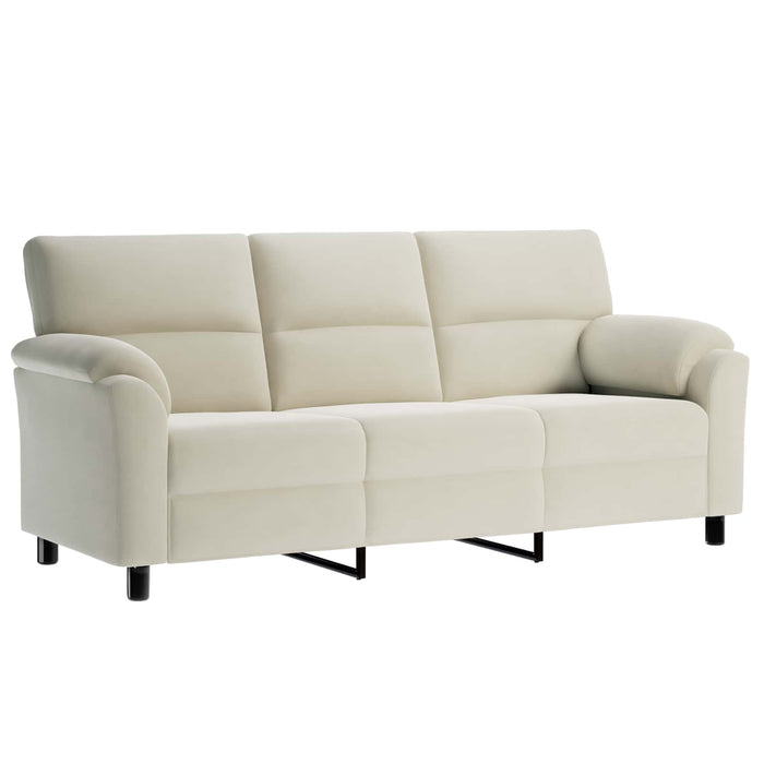 Set de canapea 3 buc. Crem Catifea WALTI