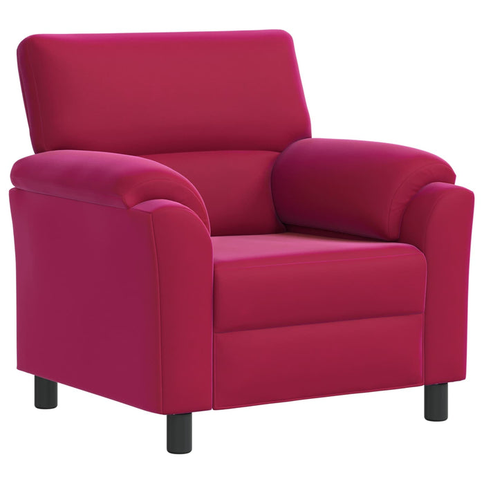 Set de canapea 3 pcs Roșu Vin Catifea WALTI