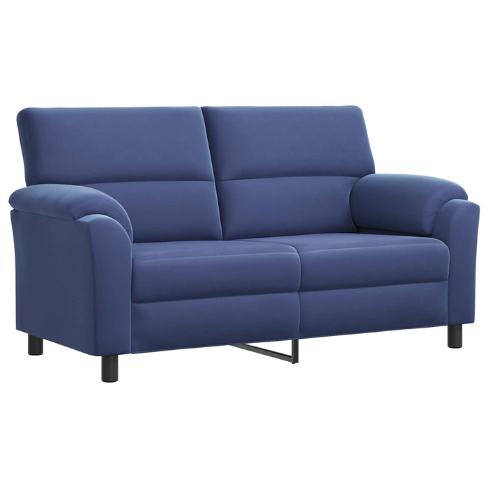 Set de canapea 3 pcs Albastru Poliție Catifea WALTI