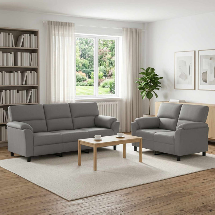 Set de canapea 2 pcs Gri deschis Catifea WALTI