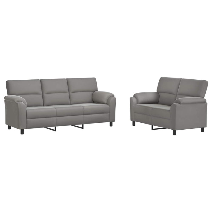 Set de canapea 2 pcs Gri deschis Catifea WALTI
