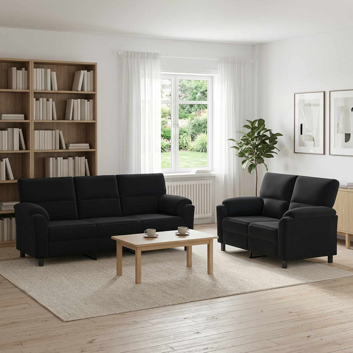 Set de canapea 2 pcs Negru Catifea WALTI