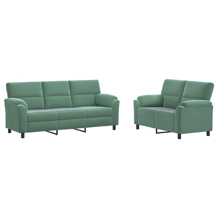 Set de canapea 2 pcs Verde Mării Catifea WALTI