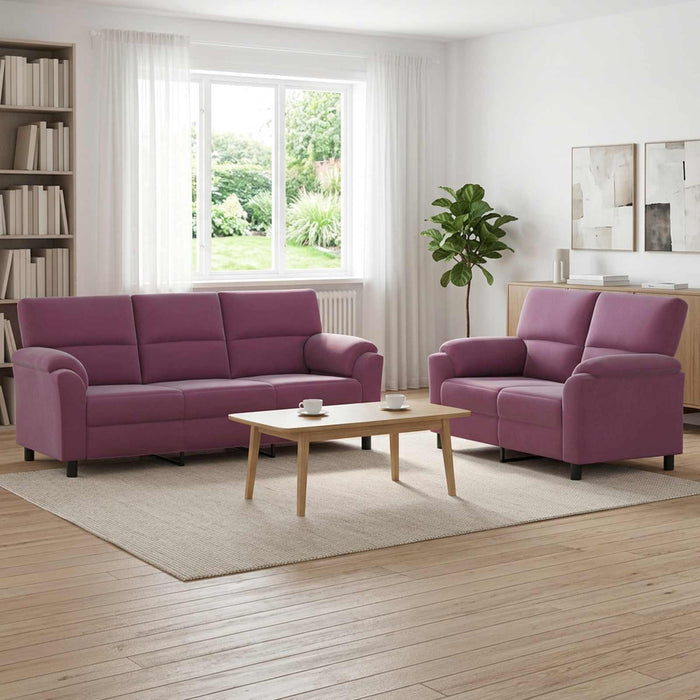Set de canapea 2 pcs Violet Catifea WALTI