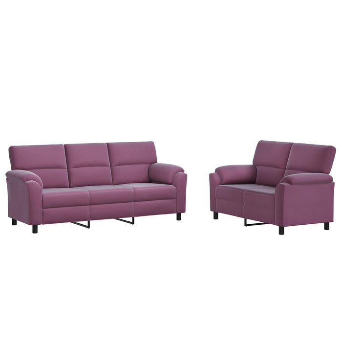 Set de canapea 2 pcs Violet Catifea WALTI