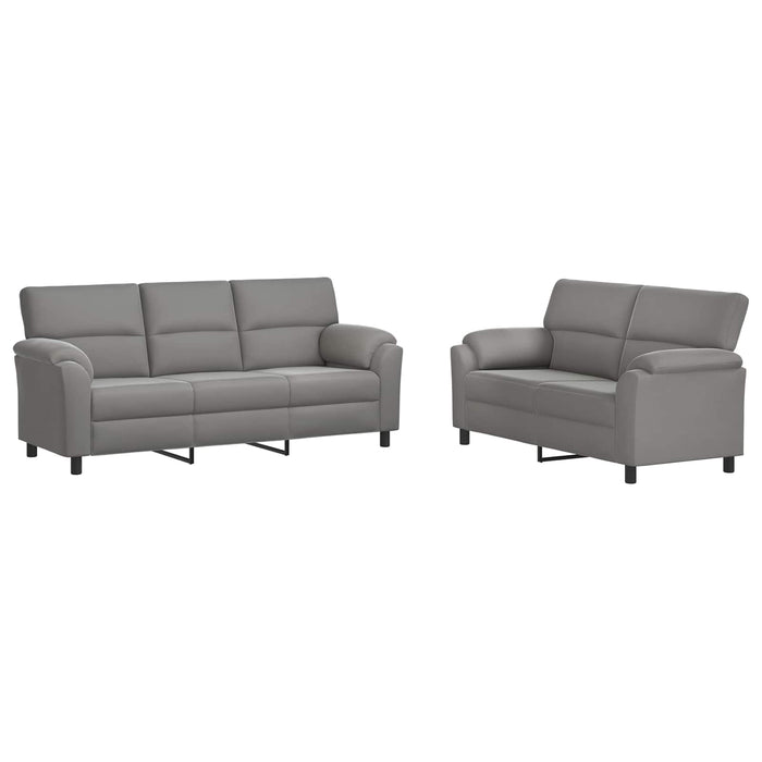 Set de canapea 2 pcs Gri deschis Catifea WALTI