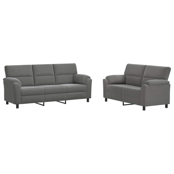 Set de canapea 2 pcs Gri închis Catifea WALTI